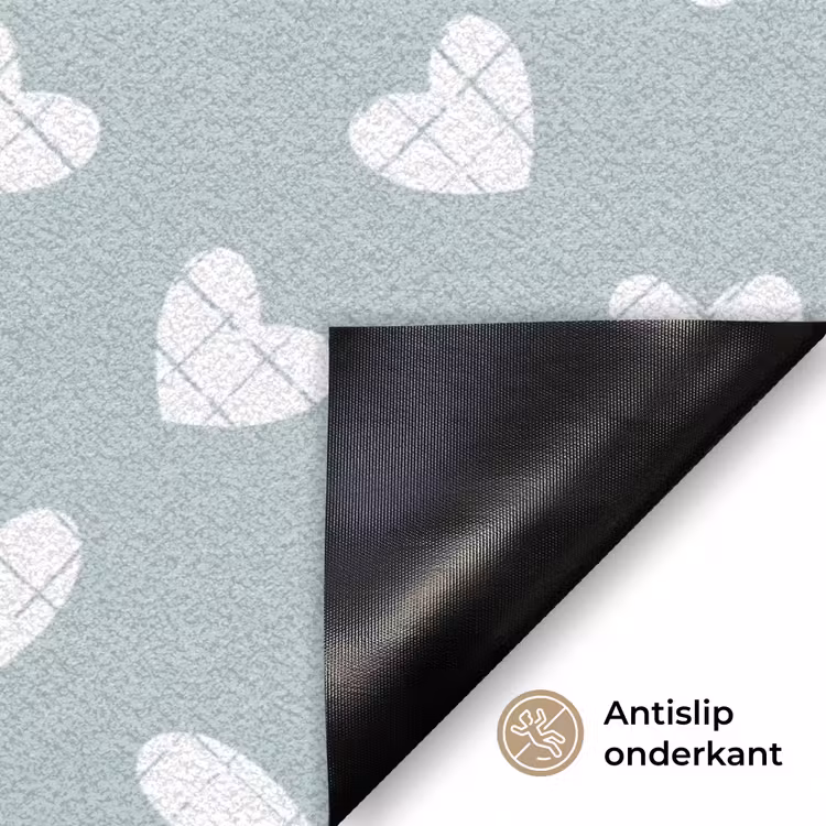Deurmat - Hartjes - Blauw - Patroon - Strepen — 6