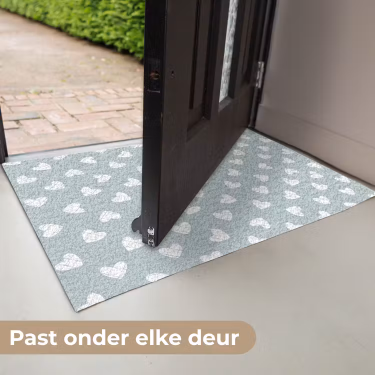 Deurmat - Hartjes - Blauw - Patroon - Strepen — 7