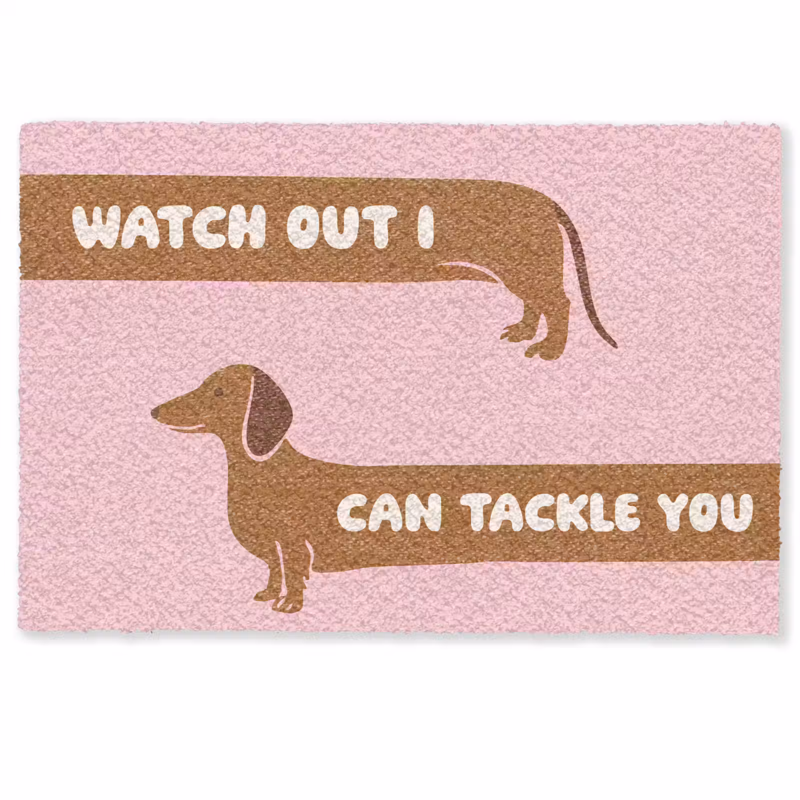 Deurmat - Quote - Pink - Dog — 1