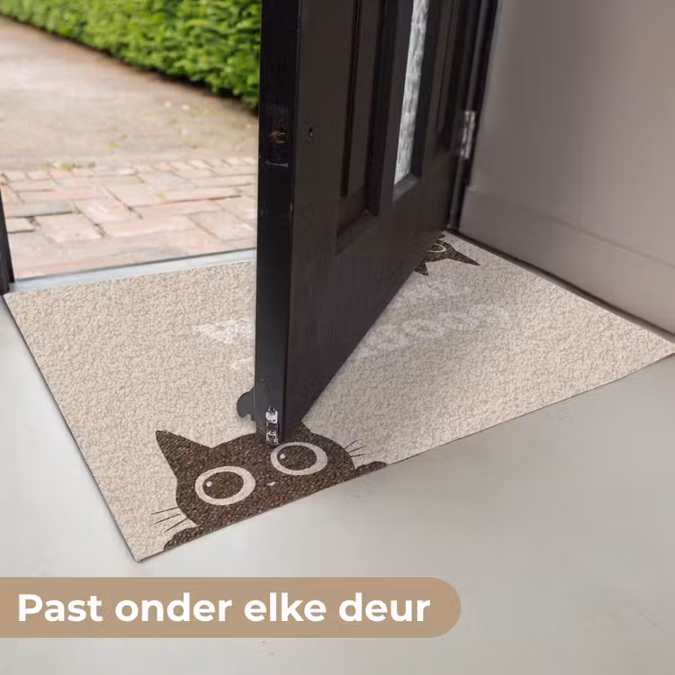 Deurmat - Cat - Beige - Welcome - Goodbye — 7