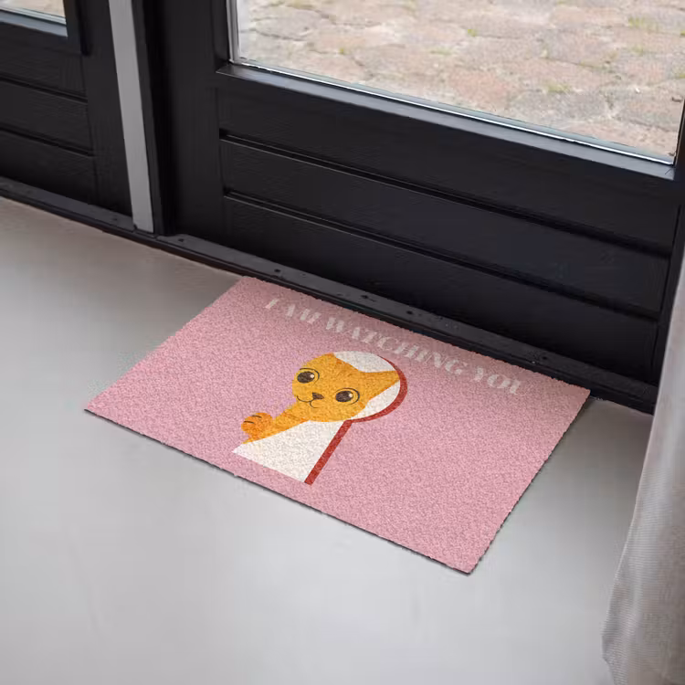 Deurmat - Cat - Quote - Pink — 2