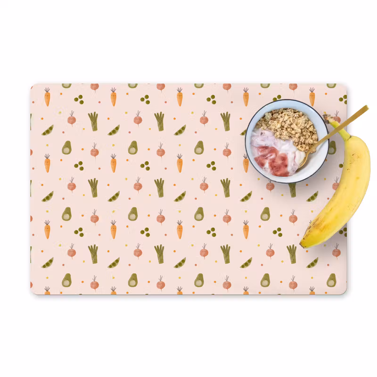 Placemat - 6 stuks - Groente - Pastel - Kinderen - Watercolor — 1