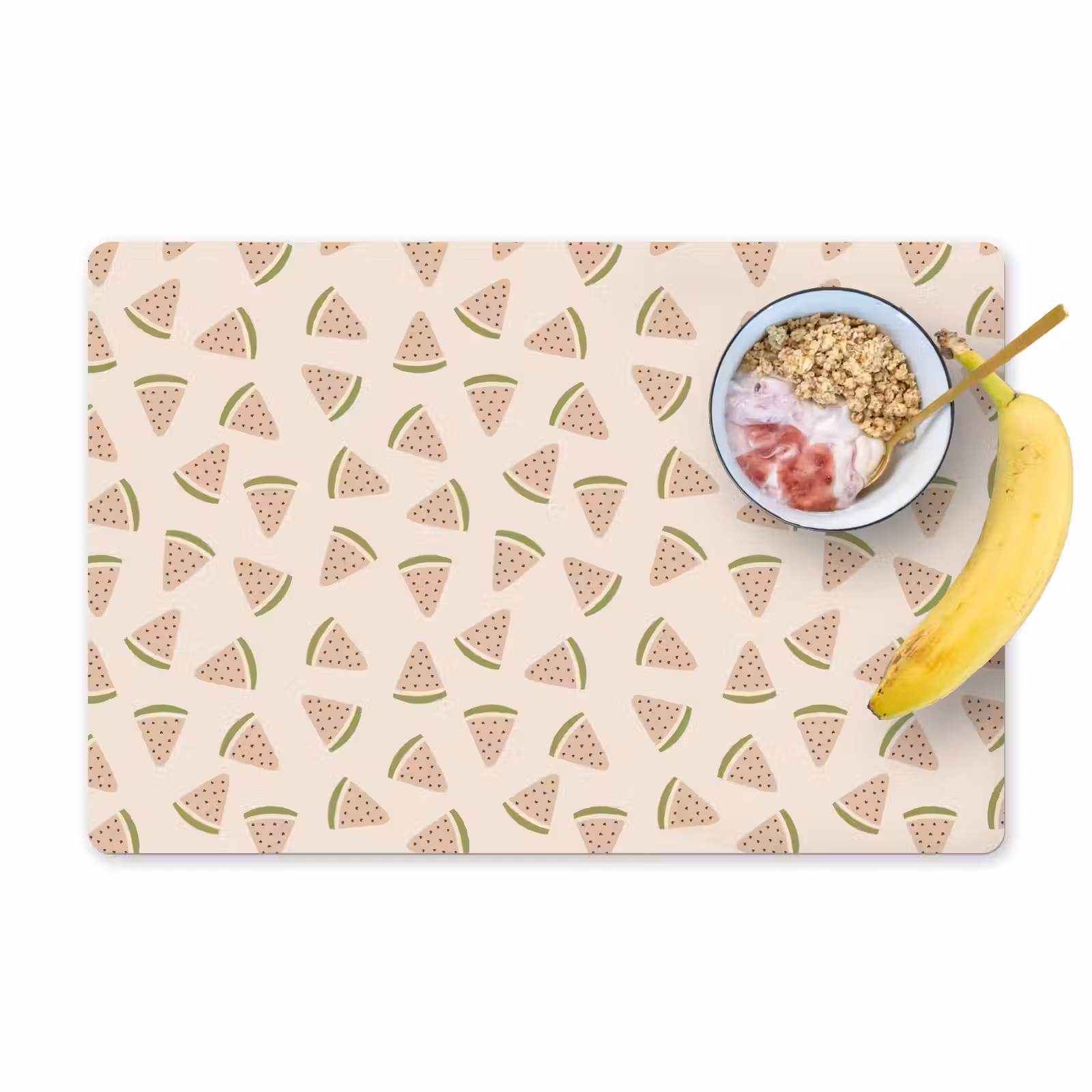 Placemat - 6 stuks - Watermeloen - Fruit - Kinderen - Pastel - Patronen — 1
