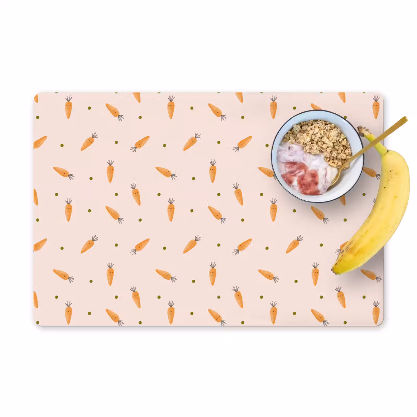 Placemat - 6 stuks - Wortel - Patroon - Kinderen - Groente — 1