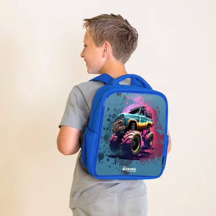 Kinderrugzak - Blauw - Monster Wheels — 3