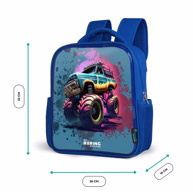 Kinderrugzak - Blauw - Monster Wheels — 5