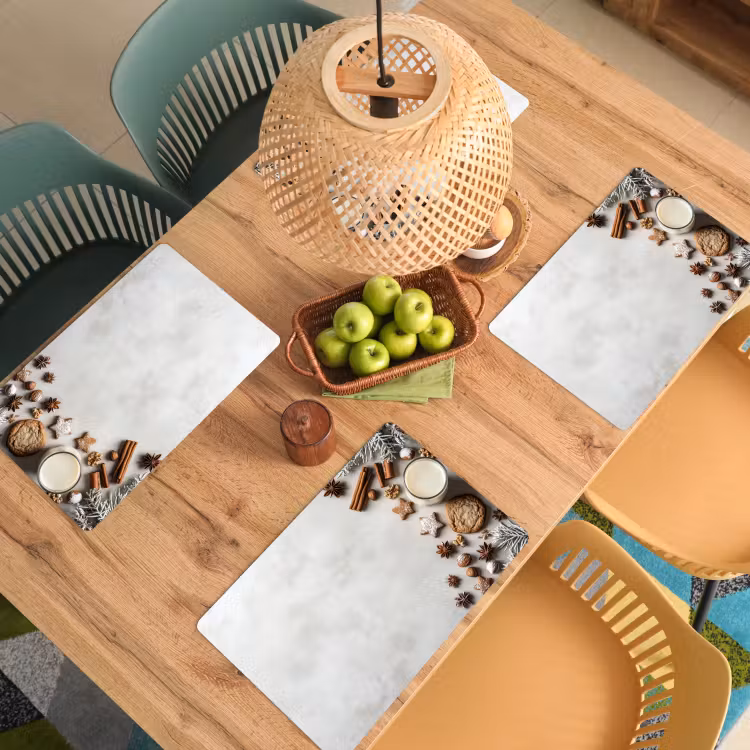 Placemat - 6 stuks - Bakken - Kaneel - Licht - Winter — 6