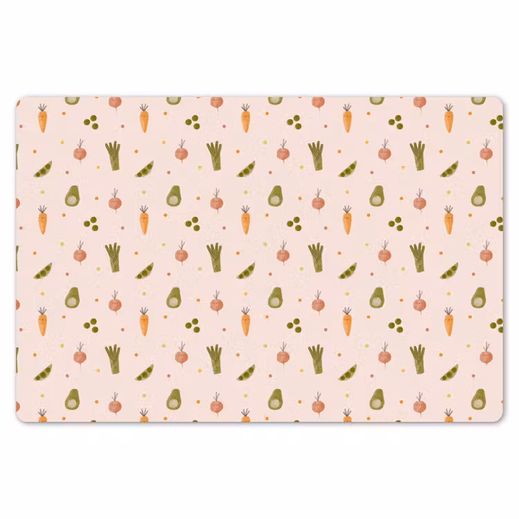 Placemat - 6 stuks - Groente - Pastel - Kinderen - Watercolor — 7