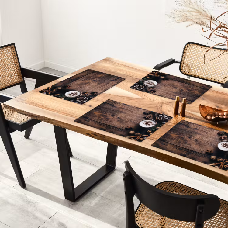 Placemat - 6 stuks - Hout - Landelijk - Warm - Natuur — 5