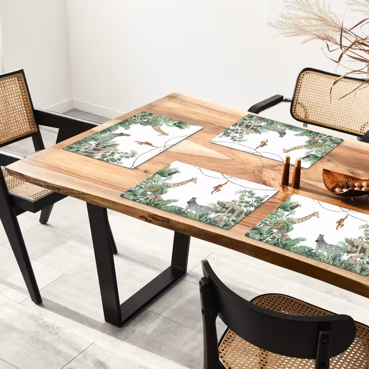 Placemat - 6 stuks - Jungle - Dieren - Kinderen - Natuur — 5