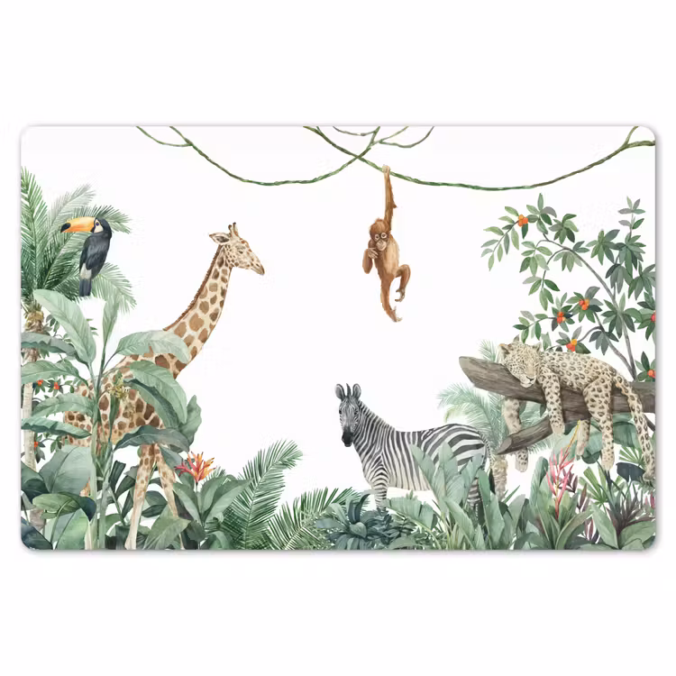 Placemat - 6 stuks - Jungle - Dieren - Kinderen - Natuur — 7