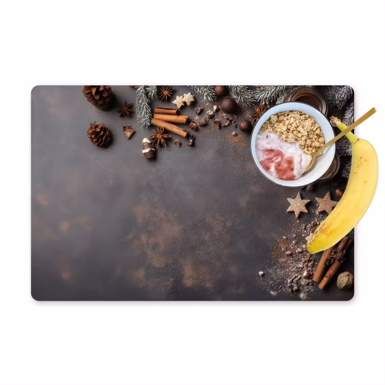 Placemat - 6 stuks - Kaneel - Christmas - Bruin - Brons — 1
