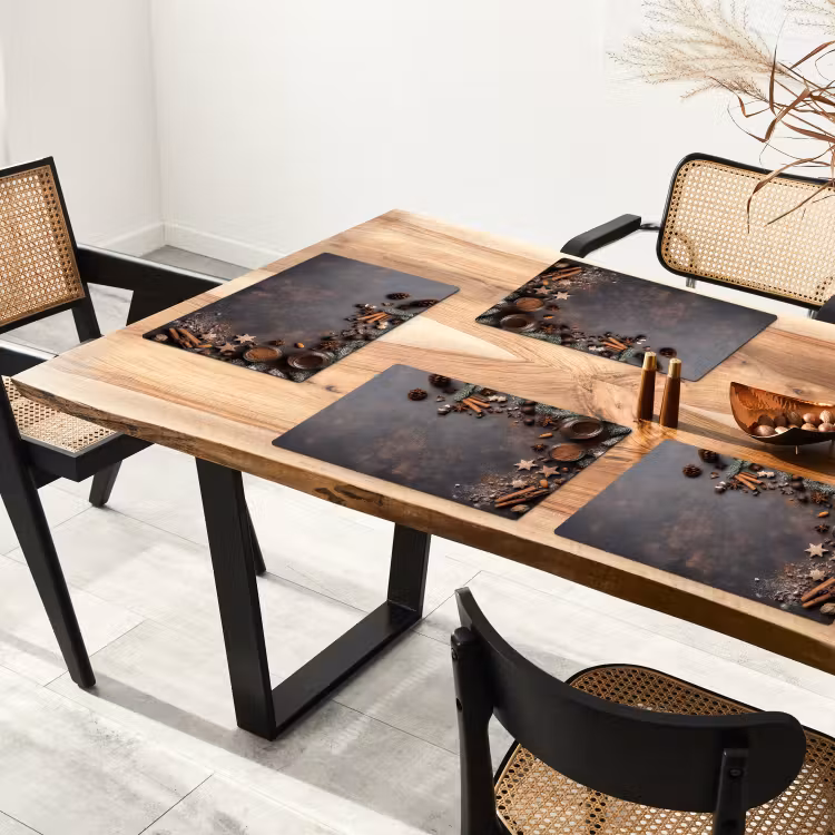 Placemat - 6 stuks - Kaneel - Christmas - Bruin - Brons — 5