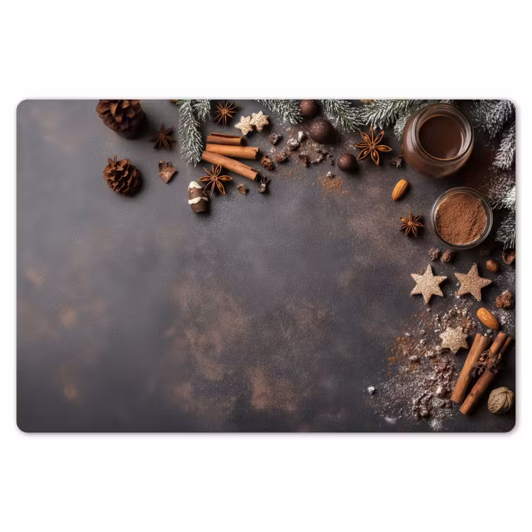 Placemat - 6 stuks - Kaneel - Christmas - Bruin - Brons — 7