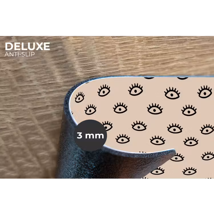 Placemat - 6 stuks - Patronen - Oog - Beige — 4