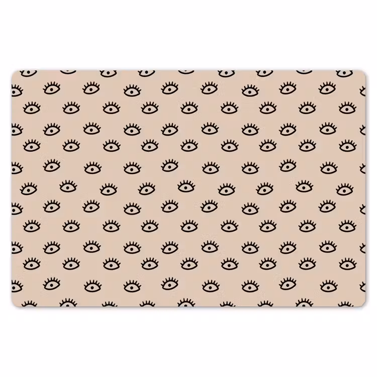 Placemat - 6 stuks - Patronen - Oog - Beige — 7