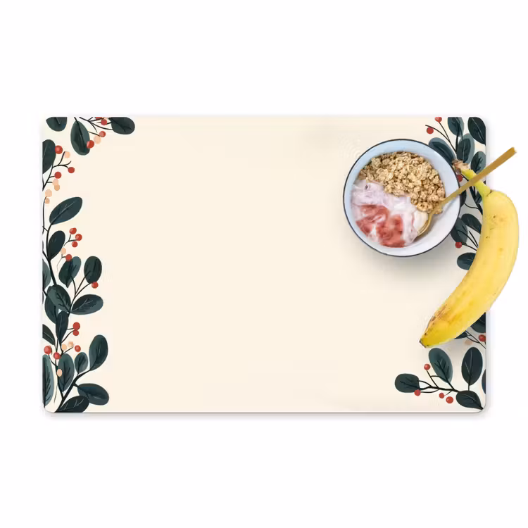 Placemat - 6 stuks - Takken - Winter - Planten - Licht — 1
