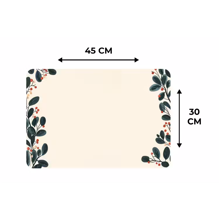 Placemat - 6 stuks - Takken - Winter - Planten - Licht — 3