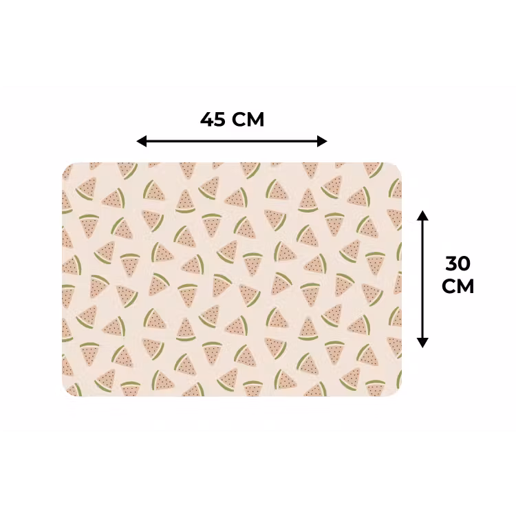 Placemat - 6 stuks - Watermeloen - Fruit - Kinderen - Pastel - Patronen — 3