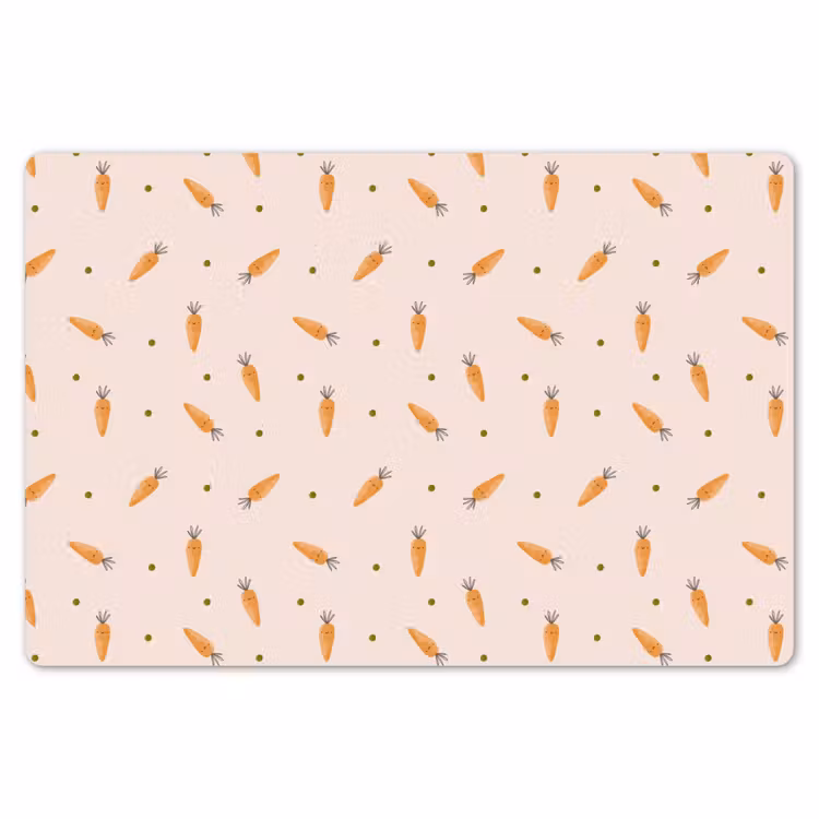 Placemat - 6 stuks - Wortel - Patroon - Kinderen - Groente — 7