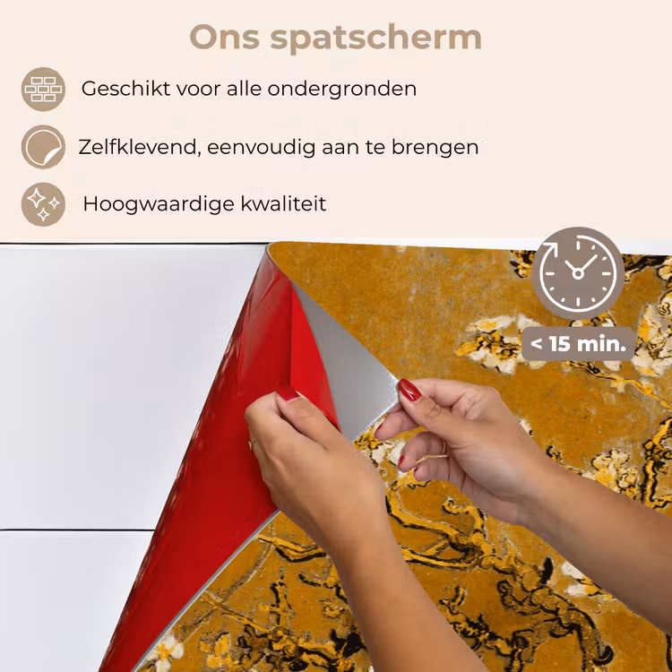 Spatscherm keuken - Amandelbloesem - Kunst - Van Gogh - Goud — 4