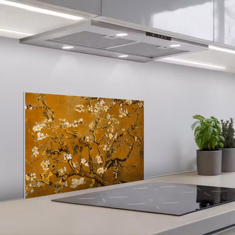Spatscherm keuken - Amandelbloesem - Kunst - Van Gogh - Goud — 5