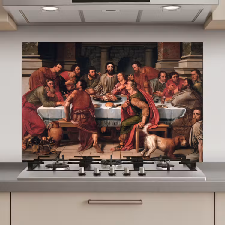 Spatscherm keuken - Het laatste avondmaal - Schilderij van Willem Key — 1