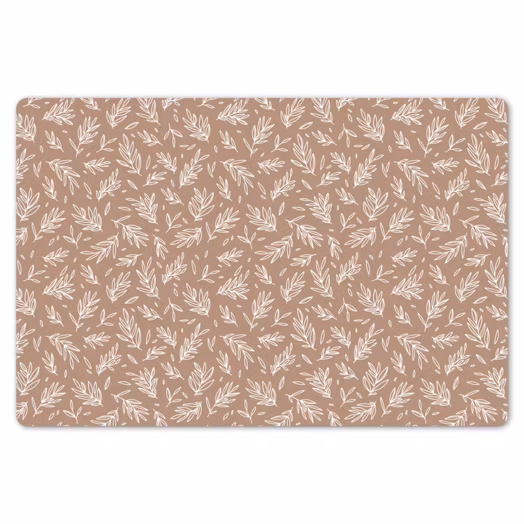 Placemat - 6 stuks - Bladeren - Planten - Bruin - Kind - Patroon — 7