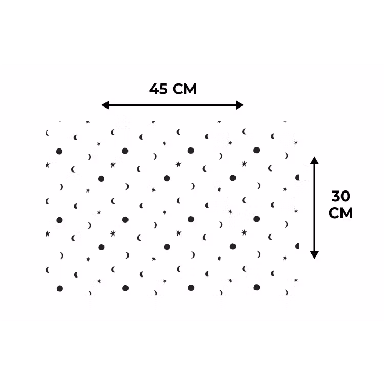 Placemat - 6 stuks - Kinderen - Sterren - Maan - Wit - Patroon — 3