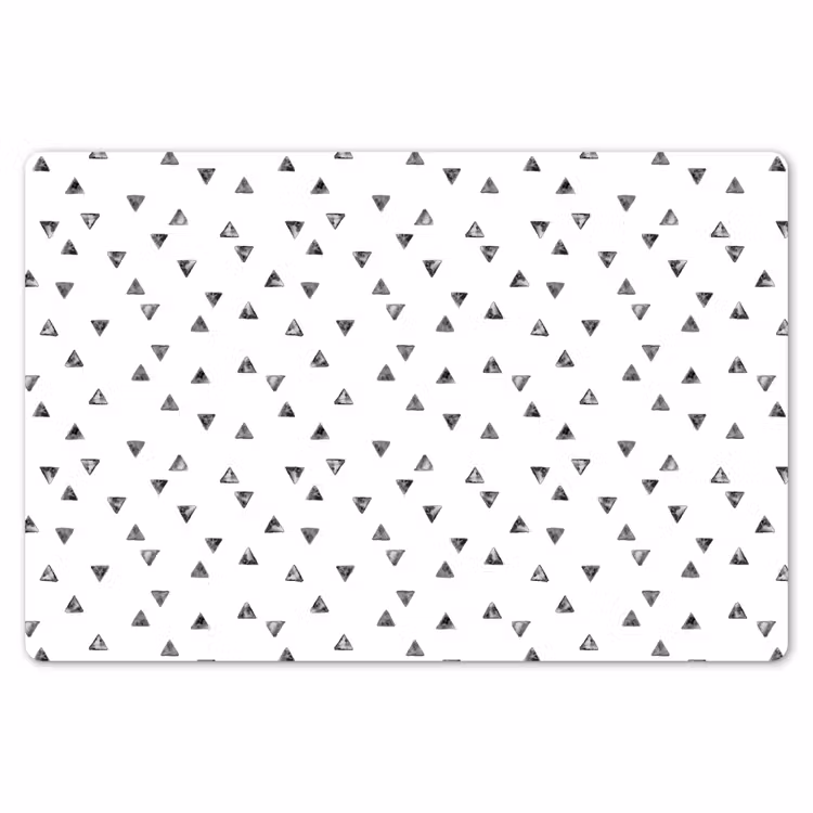 Placemat - 6 stuks - Patroon - Driehoek - Zwart wit — 7