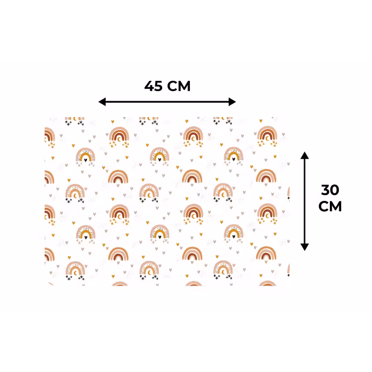 Placemat - 6 stuks - Regenboog - Hartjes - Sterren - Kinderen - Meisje — 3
