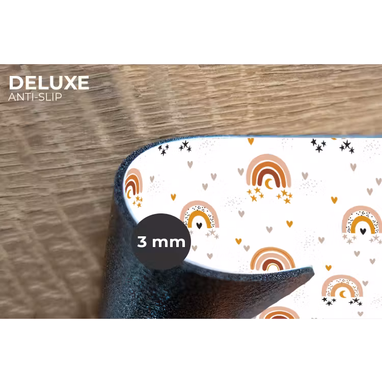 Placemat - 6 stuks - Regenboog - Hartjes - Sterren - Kinderen - Meisje — 4
