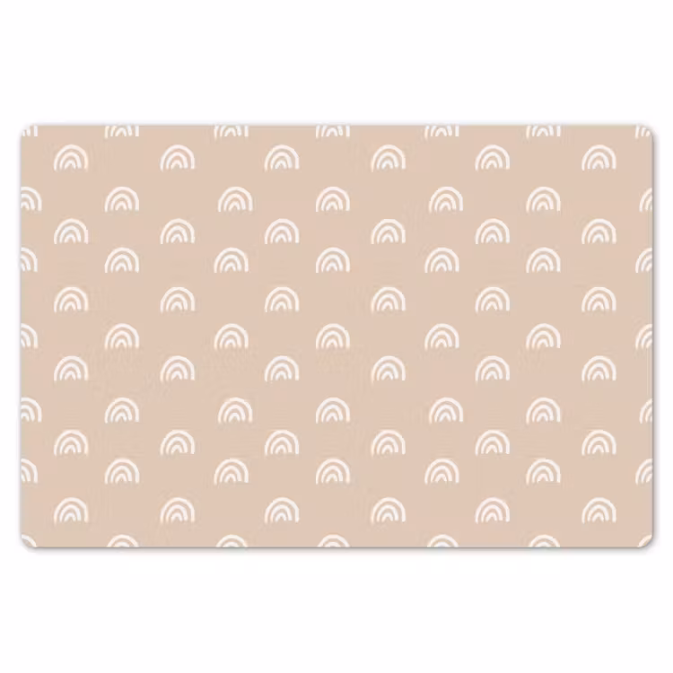 Placemat - 6 stuks - Regenboog - Patronen - Beige - Kinderen — 7