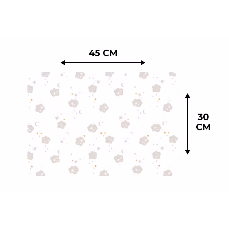 Placemat - 6 stuks - Sterren - Wolkjes - Kind - Wit - Pastel — 3