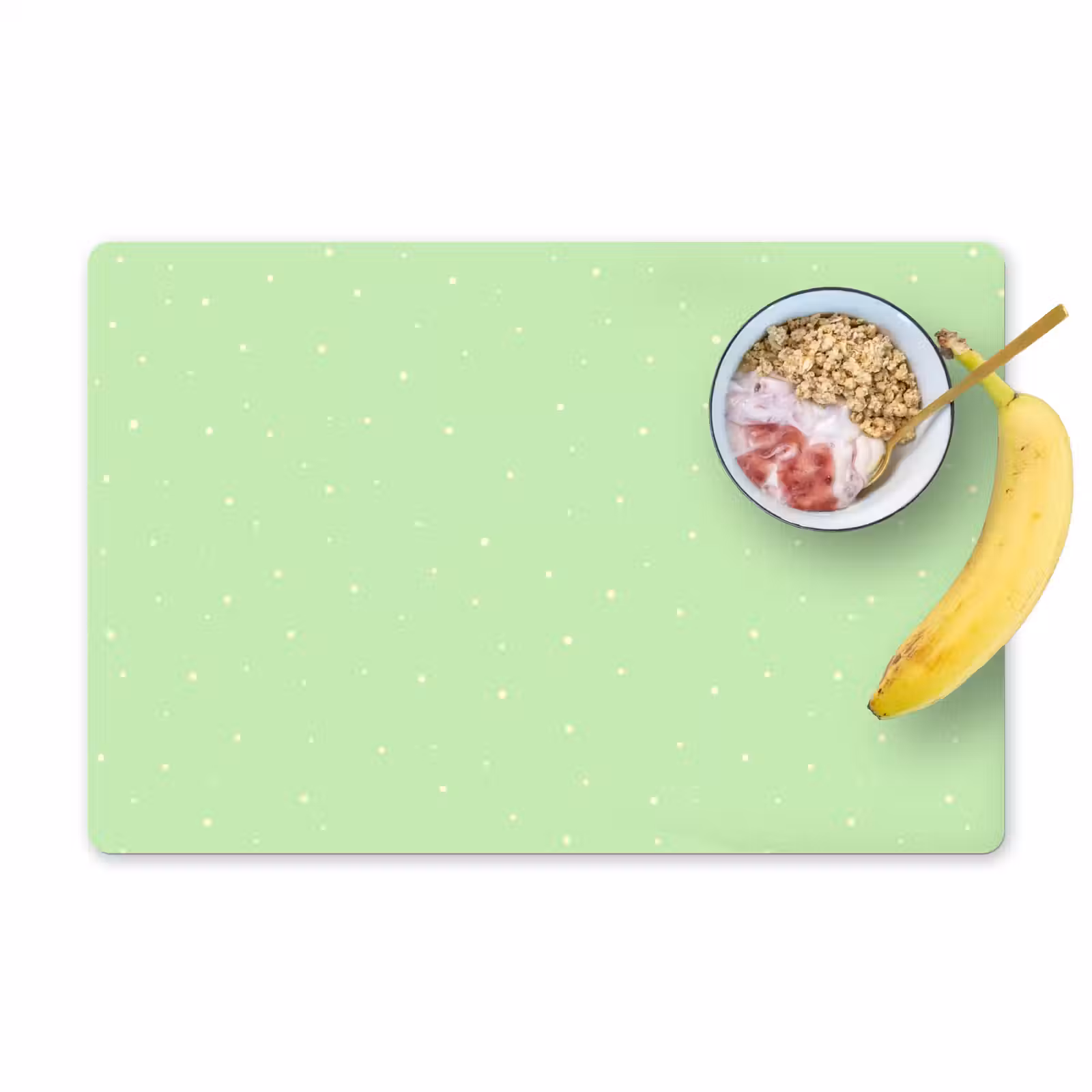 Placemat - 6 stuks - Groen - Pastel - Stippen — 1