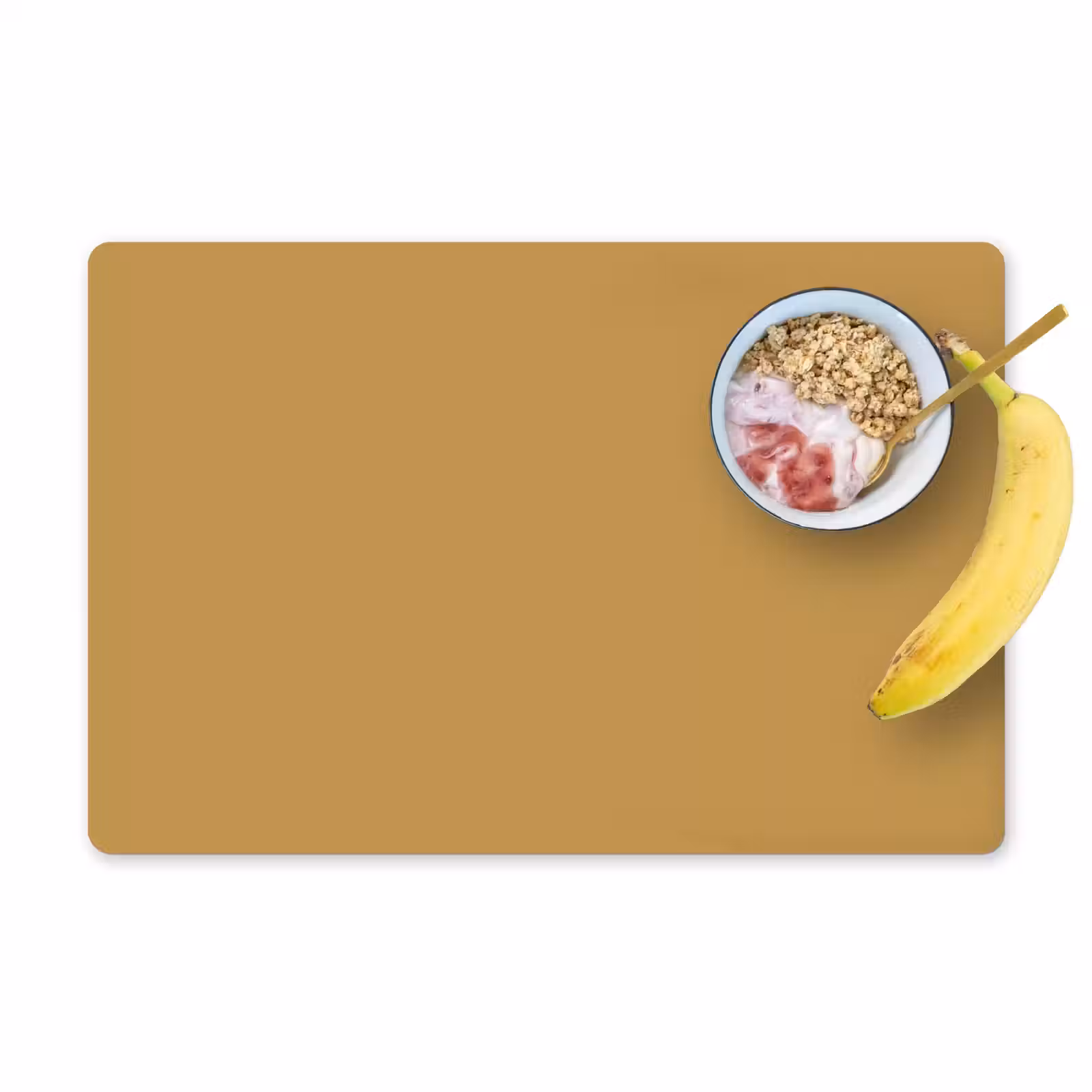 Placemat - 6 stuks - Okergeel - Kleur - Herfst - Geel - Effen - Kleuren — 1