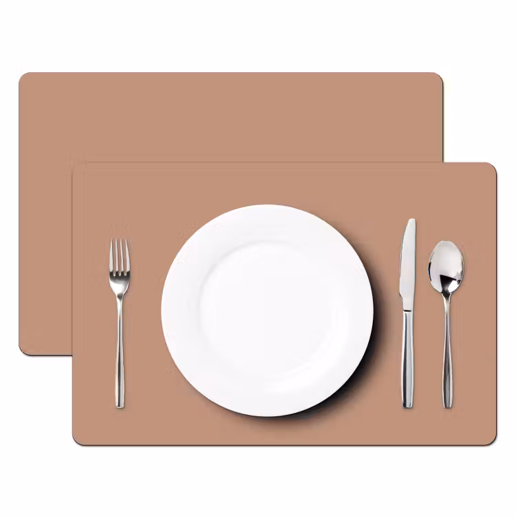 Placemat - 6 stuks - Beige - Kleur - Roze — 2
