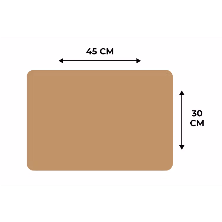 Placemat - 6 stuks - Bruin - Effen print — 3