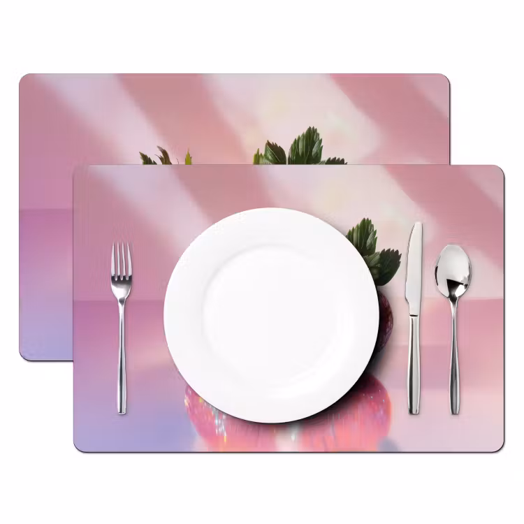 Placemat - 6 stuks - Disco - Fruit - Glitter - Strawberry — 2