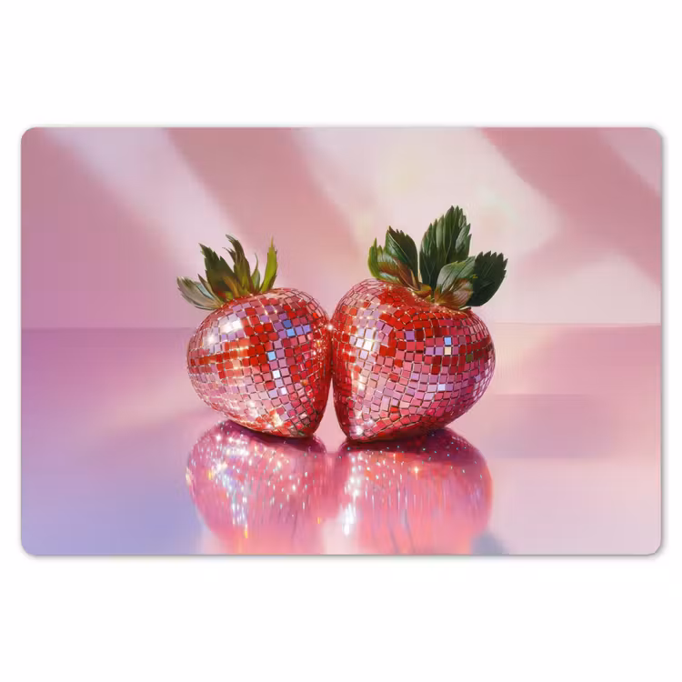 Placemat - 6 stuks - Disco - Fruit - Glitter - Strawberry — 7