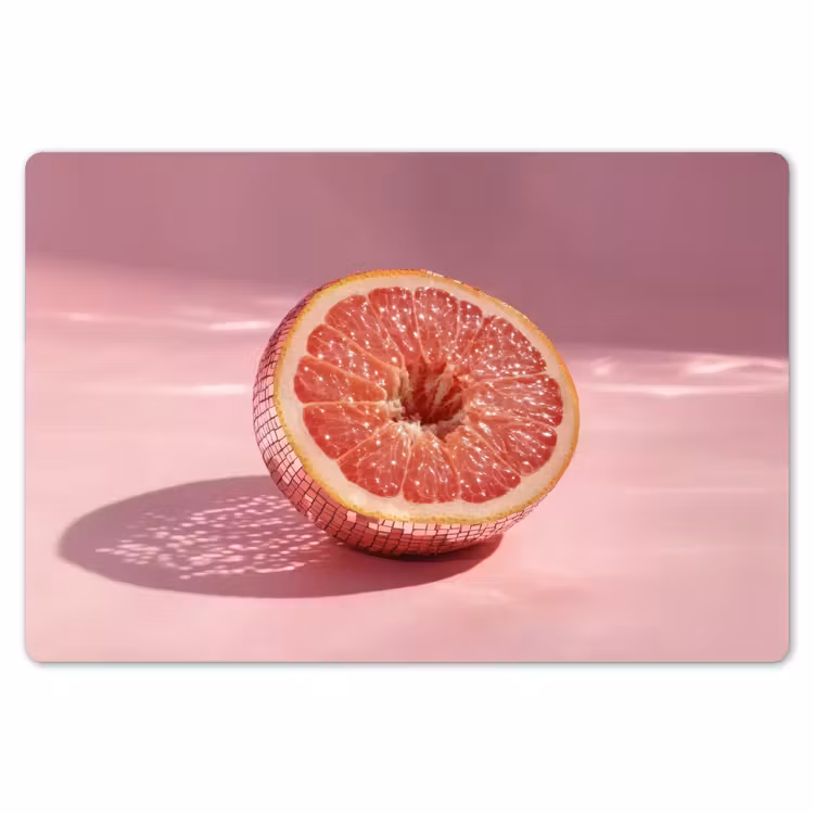 Placemat - 6 stuks - Grapefruit - Roze - Disco - Shiny — 7