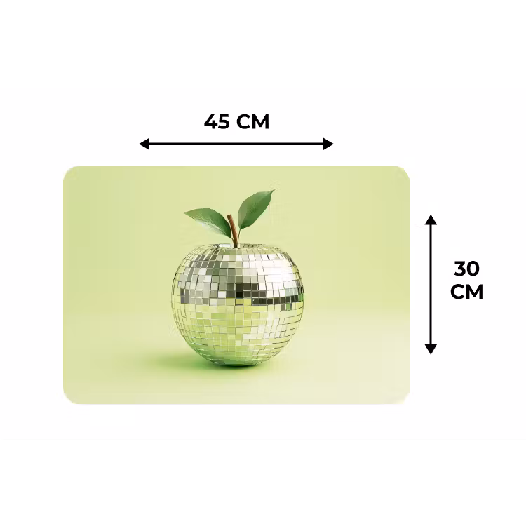 Placemat - 6 stuks - Groen - Disco - Decoratie - Appel — 3