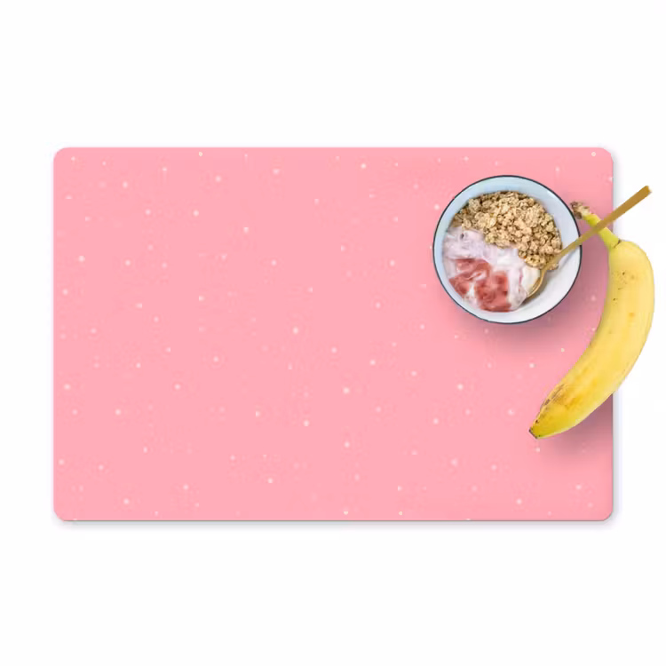 Placemat - 6 stuks - Licht roze - Pastel - Stippen — 1