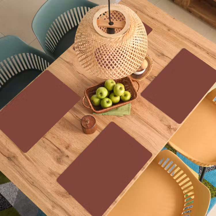Placemat - 6 stuks - Palet - Rood - Interieur — 6