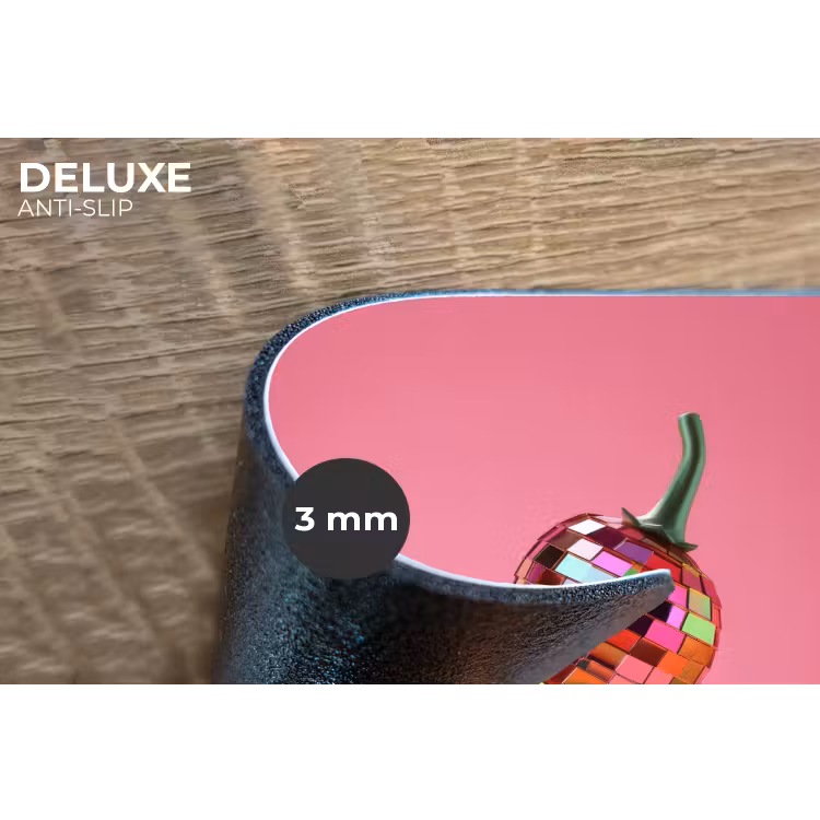 Placemat - 6 stuks - Peper - Disco - Rood - Glitter — 4
