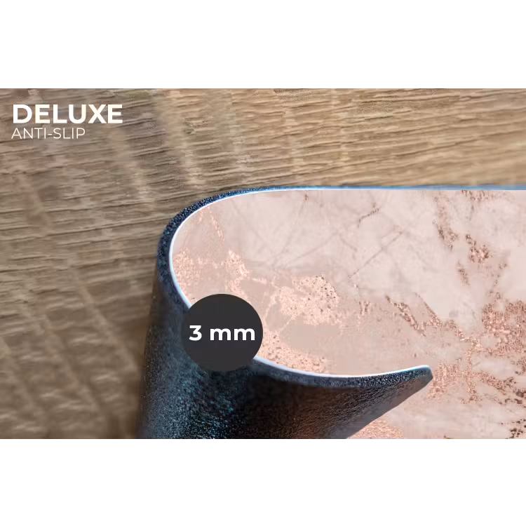 Placemat - 6 stuks - Marmer - Roze - Luxe - Marmerlook - Glitter - Design — 4