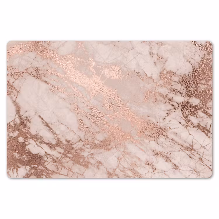 Placemat - 6 stuks - Marmer - Roze - Luxe - Marmerlook - Glitter - Design — 7