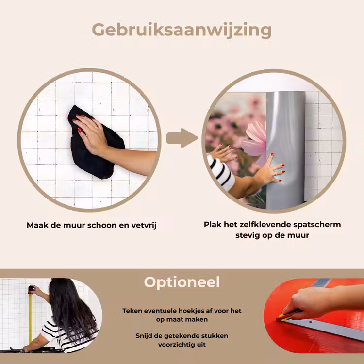 Spatscherm keuken - Bloemen - Paars - Wazig — 8