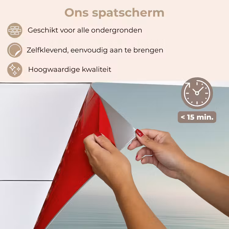 Spatscherm keuken - Zee - Horizon - Blauw - Mist — 4