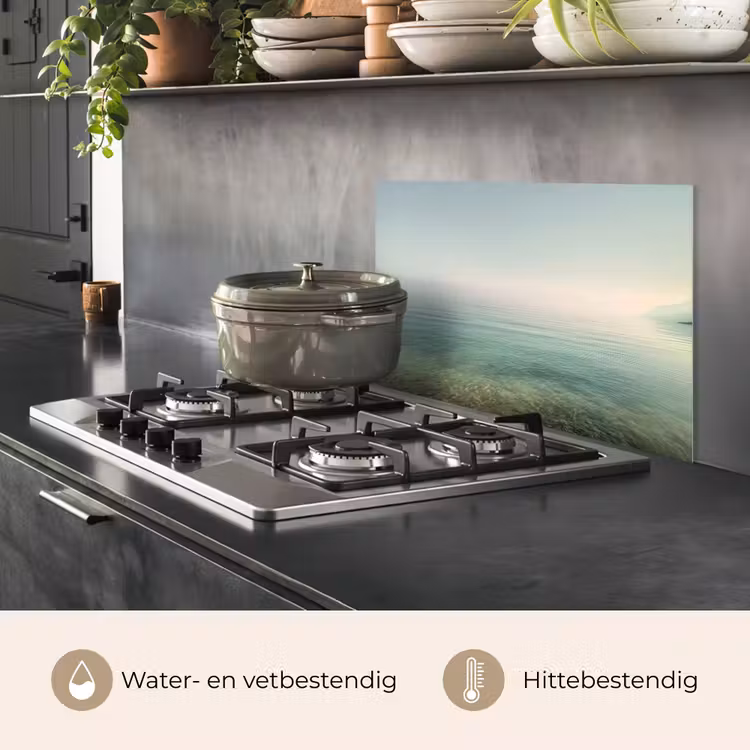 Spatscherm keuken - Zee - Horizon - Blauw - Mist — 7